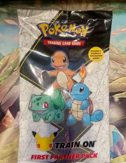 Pokemon TCG First Partner Pack KANTO - 25th Anniversary Train On Oversize Cards 820650809682 - Image 1