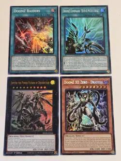 DoomZ XII Zero - Drastea DOOD-EN008 Secret Rare Yugioh Doom of Dimensions Set x4 - Image 1