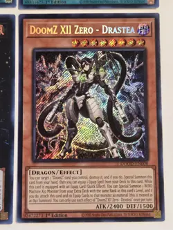 DoomZ XII Zero - Drastea DOOD-EN008 Secret Rare Yugioh Doom of Dimensions Set x4 - Image 2