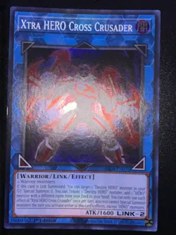 Yugioh Xtra HERO Cross Crusader RA04-EN076 Super Rare 1st Edition NM - Image 1
