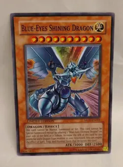 Yugioh Blue-Eyes Shining Dragon MOV-EN001 Super Rare Limited Edition LP - Image 1