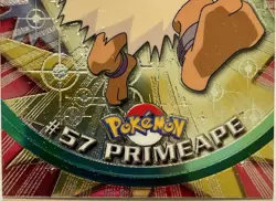 PRIMEAPE #57, Series 1 - 2000, Topps TV Animation Edition Chrome Pokemon Card - Image 3
