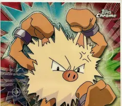 PRIMEAPE #57, Series 1 - 2000, Topps TV Animation Edition Chrome Pokemon Card - Image 4