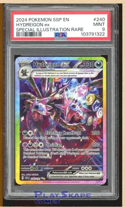 Pokemon Card PSA 9 Hydreigon ex 240/191 Surging Sparks SIR Alt Art Rare FA 2024 - Image 1