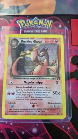 Pokemon German Holo Dark Charizard Dunkles Glurak Card 4/82 - Image 2