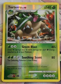 Pokemon Card Torterra Platinum Reverse Holo Rare Rare 39/127 Excellent LP+ - Image 1