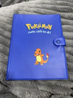 Vintage 1999 Pokemon - Charmander - blue 4 pocket card binder - Image 1