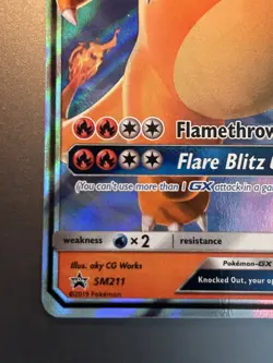 Pokemon - Charizard GX - SM211 - SM Hidden Fates - Black Star Promo Card - Image 4