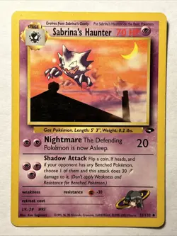 Sabrina's Haunter Gym Challenge 55/132 Pokemon TCG Vintage Card WOTC MP - Image 1