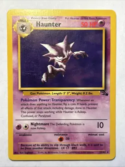 1999 Pokemon TCG Fossil Set Haunter 21/62 Non Holo Rare Card Vintage WOTC NM - Image 1
