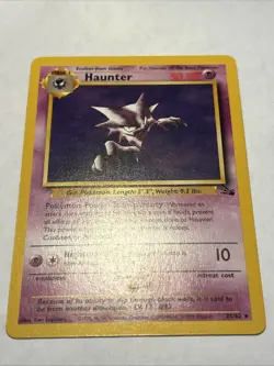 1999 Pokemon TCG Fossil Set Haunter 21/62 Non Holo Rare Card Vintage WOTC NM - Image 5