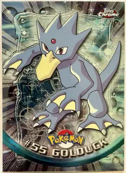 GOLDUCK #55, Series 1 - 2000, Topps TV Animation Edition Chrome Pokemon Card - Image 1
