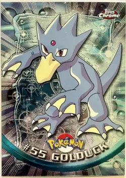 GOLDUCK #55, Series 1 - 2000, Topps TV Animation Edition Chrome Pokemon Card - Image 2