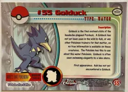 GOLDUCK #55, Series 1 - 2000, Topps TV Animation Edition Chrome Pokemon Card - Image 5