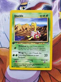 Schuckle 72/111 Neo Genesis 1st Edition Pokemon Card Common NM - Image 1