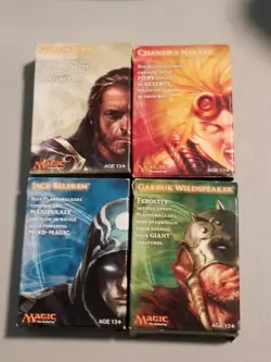 Magic the Gathering Gideon Chandra Jace Garruk 30 Card Lot of 4 Decks 220+ Cards - Image 1