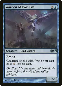 1x Warden of Evos Isle - NM English MTG - Magic 2014 - Image 1