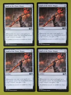 Staff of the Flame Magus x4 Magic 2015 M15 4x Playset Magic the Gathering MTG - Image 1