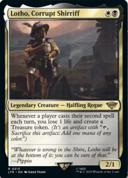 MTG Lotho, Corrupt Shirriff Normal NM Universes Beyond: The Lord of the Rings: T - Image 1