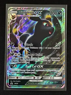Pokemon TCG Sun & Moon Umbreon GX Black Star Promo Holo Card SM36 - Image 1