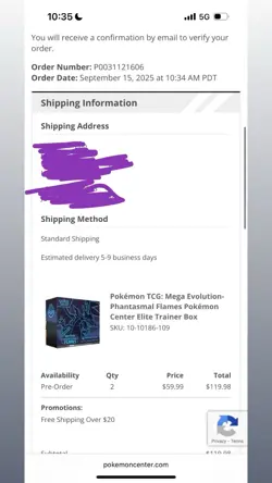 Mega Evolution-Phantasmal Flames Pokemon Center Elite Trainer Box PRE-SALE - Image 1