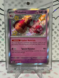 Pokemon TCG Scarlet & Violet: Paldean Fates Tinkaton 167/091 Holo Shiny Rare - Image 1
