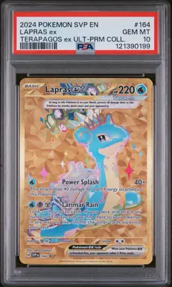 2024 POKEMON SVP EN-SV BLACK STAR PROMO #164 LAPRAS EX PSA 10 - Image 1