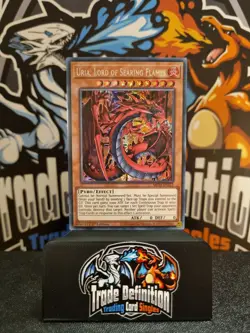 MP21-EN252 Uria, Lord of Searing Flames Prismatic Secret Rare 1st Edition YuGiOh - Image 1