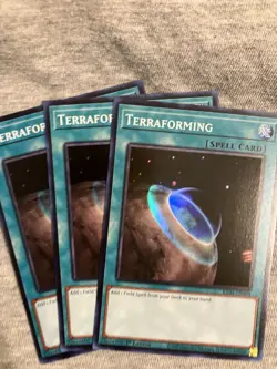 3x Terraforming 1st Edition Super Rare RA04-EN084 Yu-Gi-Oh! - Image 1