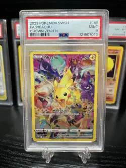 Pokemon 2023 Crown Zenith Pikachu Full Art Secret Rare Card #160/159 PSA 9 Mint - Image 1