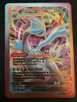 Kyurem Vmax Foil Metal Pokemon Pokemon Fan Art Collectible Card Trading - Image 1
