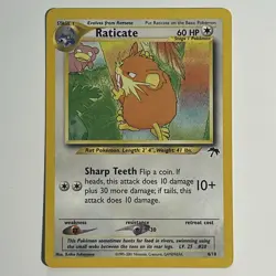 Pokemon TCG Raticate 6/18 Southern Islands Promo Slowpoke Pokemon Card LP - Image 1