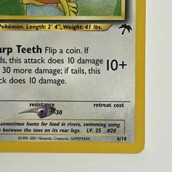 Pokemon TCG Raticate 6/18 Southern Islands Promo Slowpoke Pokemon Card LP - Image 4