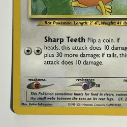 Pokemon TCG Raticate 6/18 Southern Islands Promo Slowpoke Pokemon Card LP - Image 5