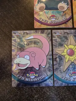 Topps Chrome Pokemon 5 Cards Lot Vintage Holos Snorlax Moltres And Others - Image 4