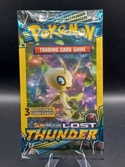 Pokemon TCG Celebi Art Lost Thunder Mini Booster Pack (1 Pack-3 Cards) - Image 1