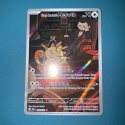Pokemon TCG Team Rockets Meowth Card 203/182 Destined Rivals Set - Image 4