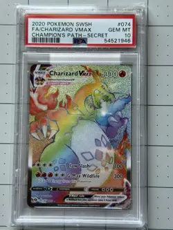 Charizard VMAX 074/073 PSA 10 Champions Path Pokemon Card - Image 1