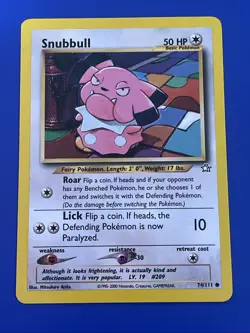 2000 SNUBBULL - Neo Genesis Set - 74/111 - Common - Pokemon Card - Unlimited LP - Image 1
