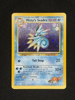 PRERELEASE Misty's Seadra 9/132 Rare Holo Pokemon Card Nm/Lp WoTC PROMO - Image 1