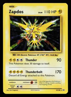 Zapdos 42/108 Holo Rare XY Evolutions Pokemon Card - Image 1