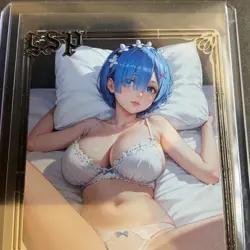 Goddess Story Gold METAL Card - Serial Number #/200! Anime Girl Bikini Rem - Image 5