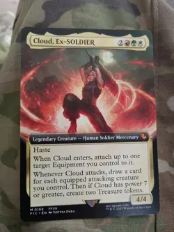 MTG Cloud, Ex-SOLDIER 168 Mythic Extended Art Final Fantasy Commander Mint Pack - Image 1