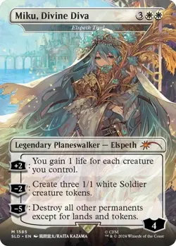 MTG - Miku, Divine Diva - SLD 1585 - Secret Lair Hatsune Miku - Mythic - Magic - Image 1