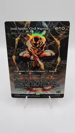 MTG Iron Spider, Civil Warrior (Borderless, FOIL) - Alibou, Ancient Witness 0039 - Image 1
