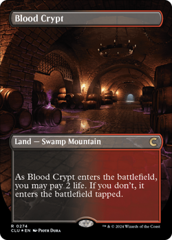 Blood Crypt (Borderless) [Ravnica: Clue Edition] Magic MTG - Image 1