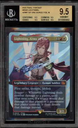 Magic MTG Lightning Army of One Final Fantasy Surge Foil #0545 BGS 9.5 - Image 1