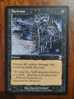 Darkness x1 MTG Time Spiral Timeshifted Magic Near Mint NM English - Image 1