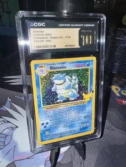 Pokemon CGC 10 PRISTINE Blastoise 2021 Celebrations Classic English Not Psa 💦 - Image 2