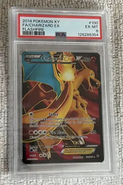 PSA 6 Charizard EX (Full Art) 100/106 - Pokemon XY Flashfire - Image 1